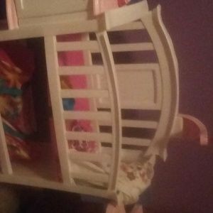 A baby doll crib